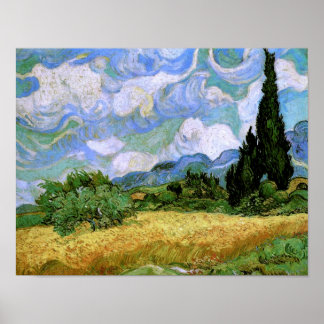 Wheat Field with Cypresses Van Gogh Fine Art Poster