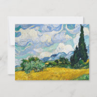 Wheat Field with Cypresses Vincent van Gogh