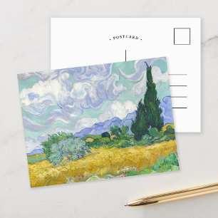 Wheat Field with Cypresses Vincent van Gogh Postcard