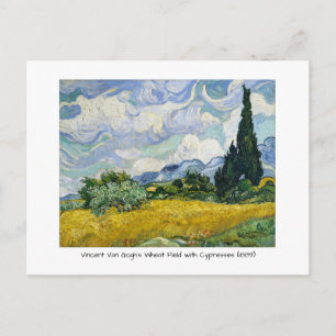 Wheat Field with Cypresses Vincent Van Gogh's Postcard