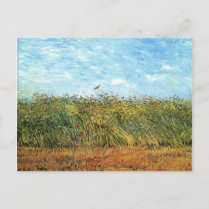 Wheat Field with Lark, Van Gogh Fine Art Postcard