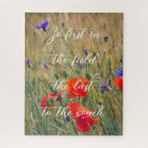 Wheat field with poppies and cornflowers jigsaw puzzle