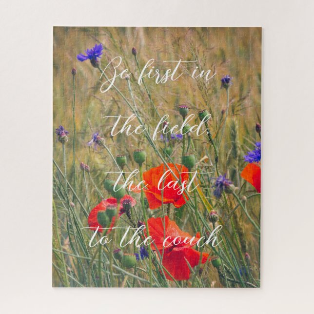 Wheat field with poppies and cornflowers jigsaw puzzle (Vertical)