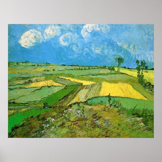 Wheat Fields at Auvers Under Clouds by van Gogh Poster (Front)