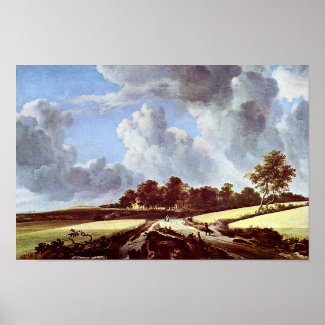 Wheat Fields By Ruisdael Jacob Isaaksz. Van Poster (Front)