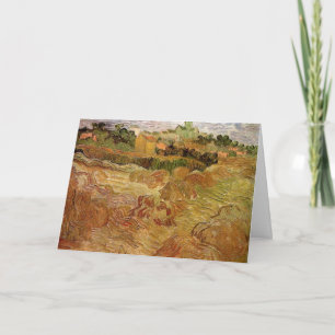 Wheat Fields with Auvers by Vincent van Gogh Card
