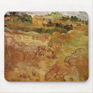 Wheat Fields with Auvers by Vincent van Gogh Mouse Pad