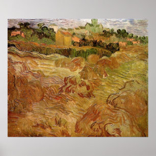 Wheat Fields with Auvers by Vincent van Gogh Poster