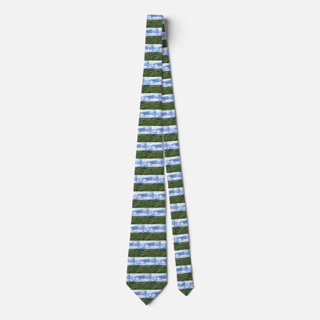 Wheat Fields with Haystacks by Vincent van Gogh Tie (Front)