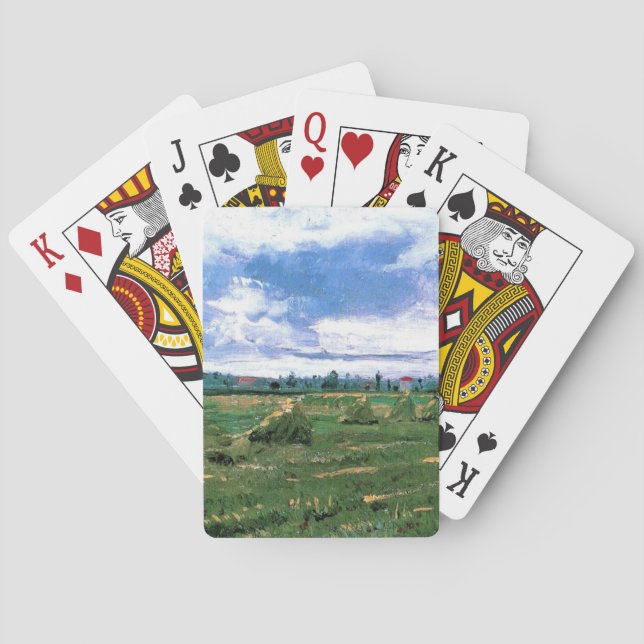 Wheat Fields with Stacks, Vincent van Gogh Playing Cards (Back)