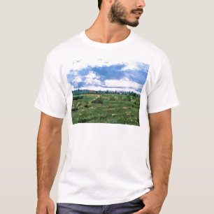 Wheat Fields with Stacks, Vincent van Gogh T-Shirt