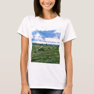 Wheat Fields with Stacks, Vincent van Gogh T-Shirt