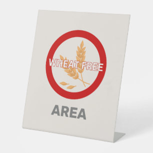 Wheat Free Area Customised Food Allergy Alert  Pedestal Sign