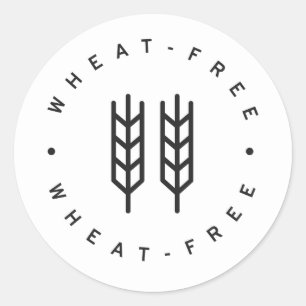 wheat free classic round sticker