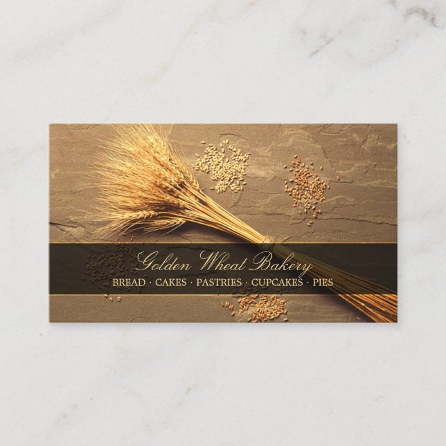 Wheat Grains Bakery Patisserie Food business card (Front)