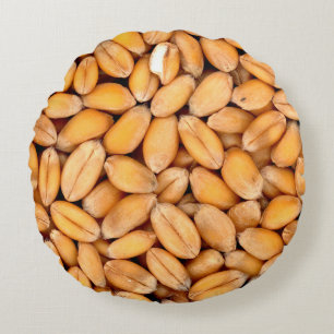 Wheat grains food cereals round cushion