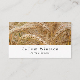 Wheat in Field, Farmer & Butcher Business Card