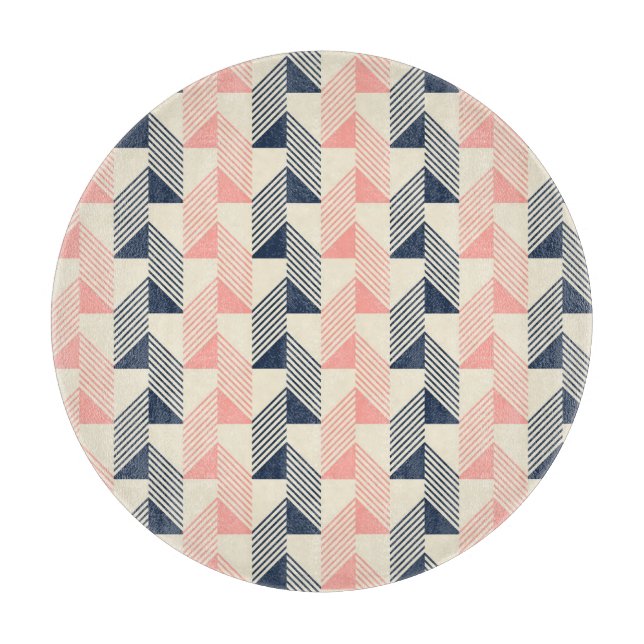 Wheat Silhouettes Vintage Colourful Pattern Cutting Board (Front)
