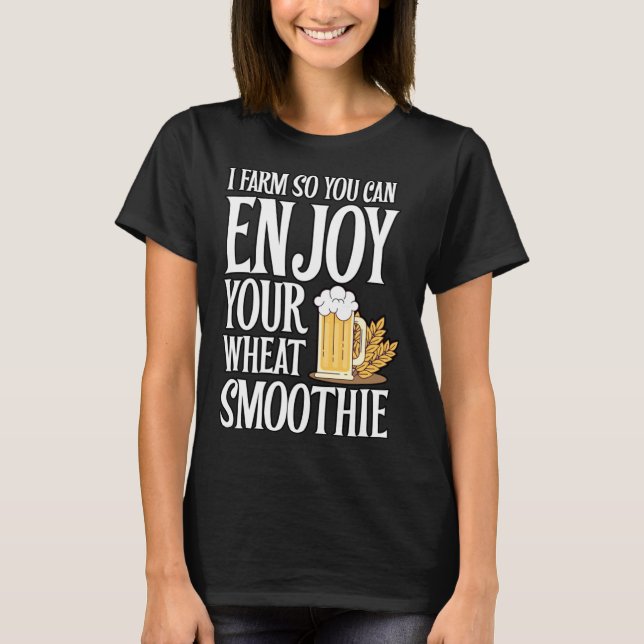 Wheat Smoothie Proud Local Farmers  Mens Farming W T-Shirt (Front)