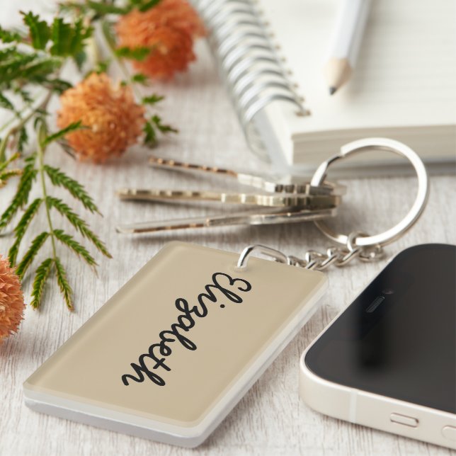 Wheat Solid Colour Key Ring (Front Right)