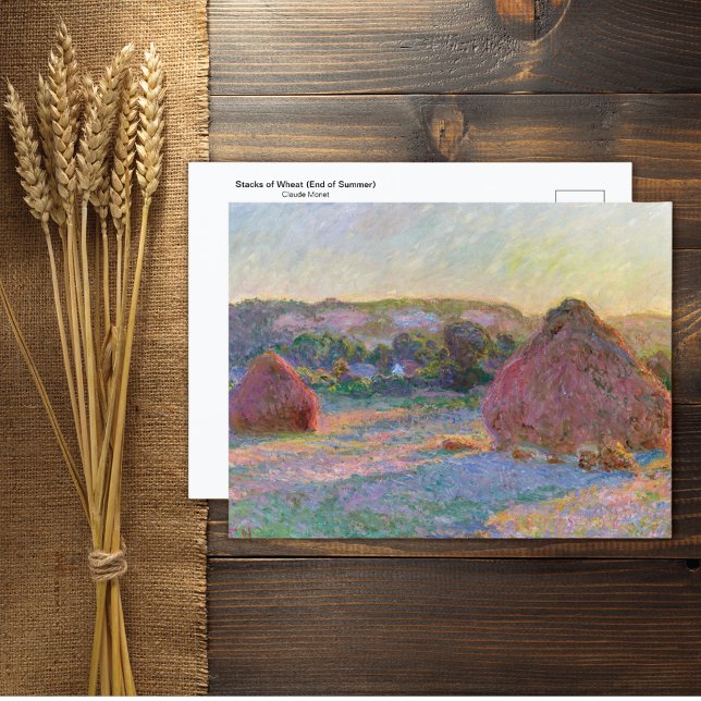 Wheat Stacks Summer Claude Monet Postcard (Creator Uploaded)