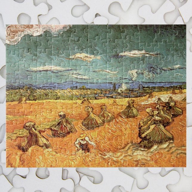 Wheat Stacks with Reaper by Vincent van Gogh Jigsaw Puzzle (Creator Uploaded)