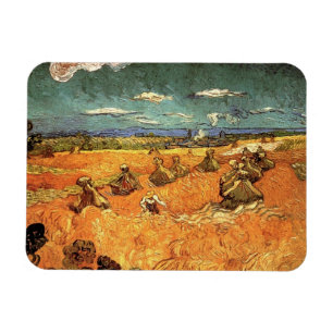 wheat Stacks with Reaper by Vincent van Gogh Magnet