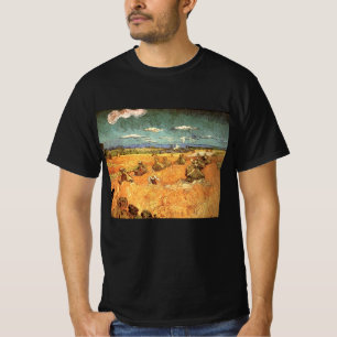 Wheat Stacks with Reaper by Vincent van Gogh T-Shirt