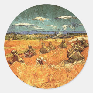 wheat Stacks with Reaper Classic Round Sticker
