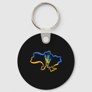 Wheat Ukraine Land Yellow Blue Flag Symbol Uni Aut Key Ring