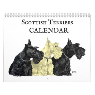 Wheaten and Black SCOTTIES Calendar