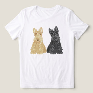 Wheaten and Black Scottish Terriers Tri-Blend Shirt