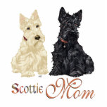 Wheaten & Black Scotties Mother's Day Standing Photo Sculpture<br><div class="desc">Wheaten and Black Scotties celebrate that special Scottie Mother on her Day! Created from my original artwork,  buy one of these Mother's Day designs for the Scottie Mum in your life! Aroooo!</div>