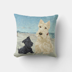 Wheaten & Black Scottish Terrier Pillow