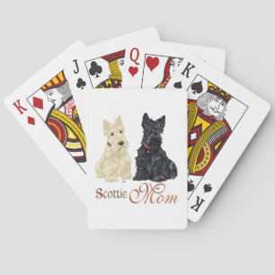 Wheaten & Black Scottish Terriers Mum Playing Cards