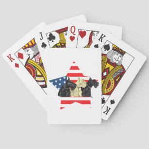 Wheaten & Black Scottish Terriers Playing Cards