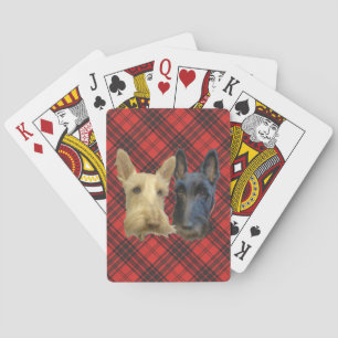 Wheaten & Black Scottish Terriers Playing Cards