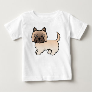 Wheaten Cairn Terrier Dog Caricature Drawing Baby T-Shirt