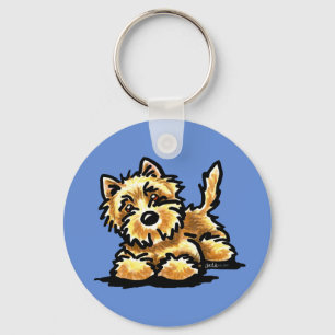 Wheaten Cairn Terrier Key Ring