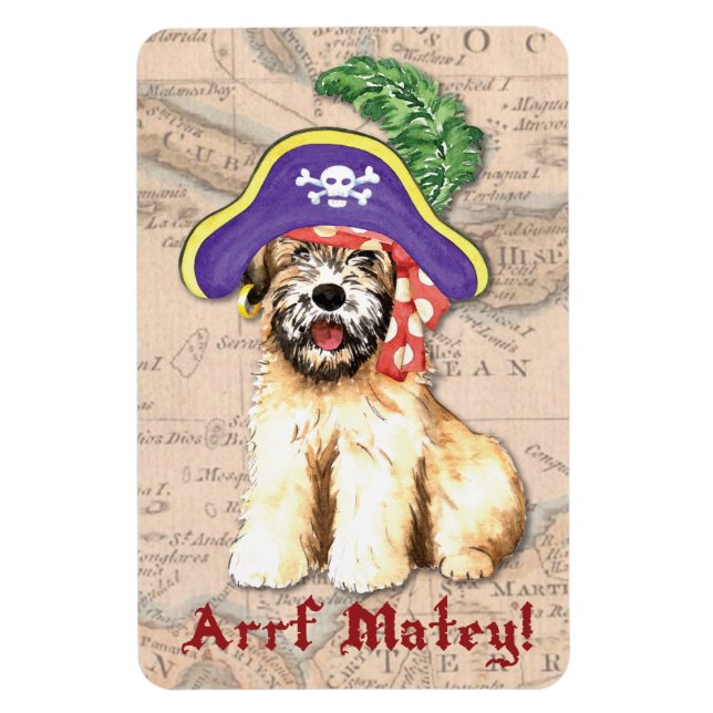 Wheaten Pirate Magnet (Vertical)