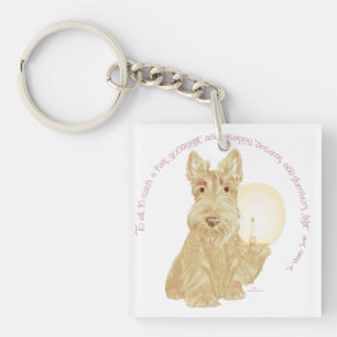 Wheaten Scottie Goodnight Key Ring
