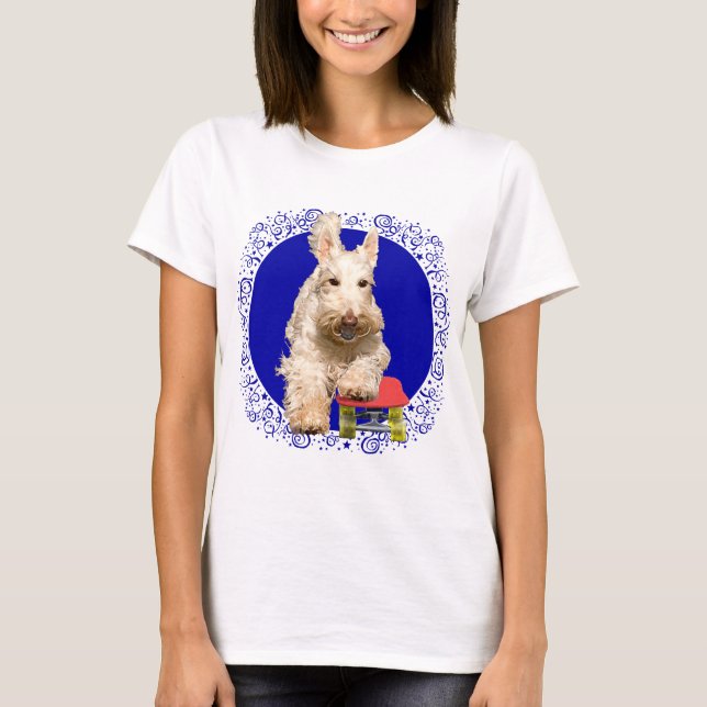 Wheaten Scottie on a Skateboard T-Shirt (Front)