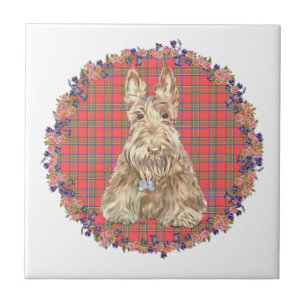 Wheaten Scottie Tartan Tile