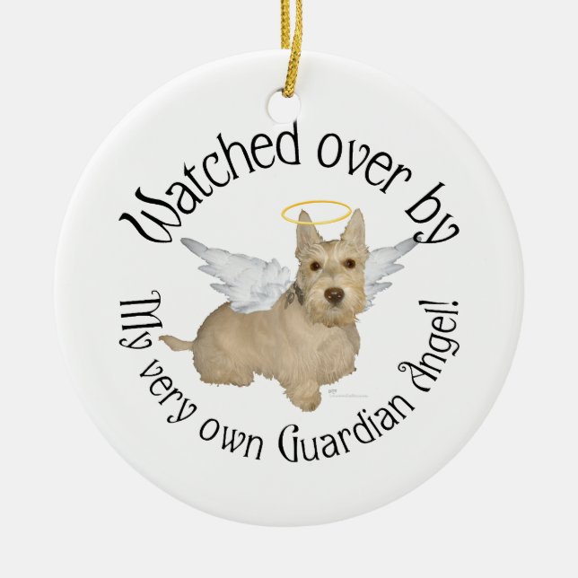 Wheaten Scottish Terrier Angel Ornament (Front)