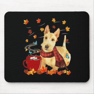 Wheaten Scottish Terrier - Fall - Chocolate - Hot Mouse Pad