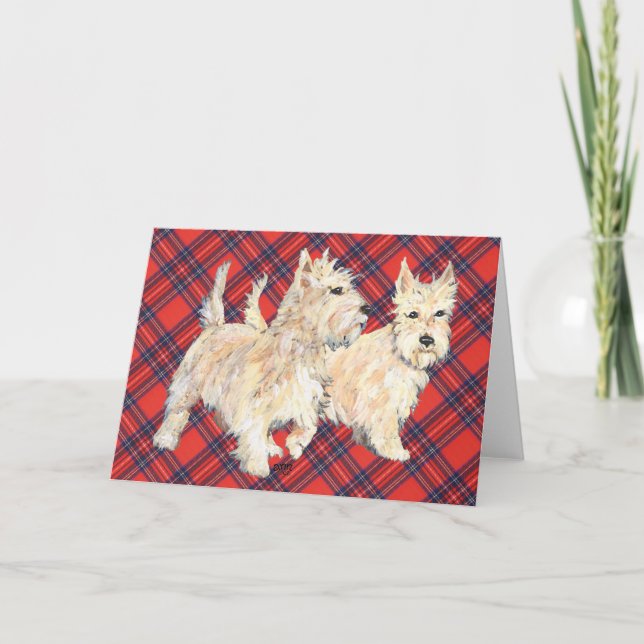 Wheaten Scottish Terrier Greeting Card (Front)