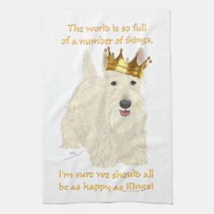 Wheaten Scottish Terrier King Tea Towel