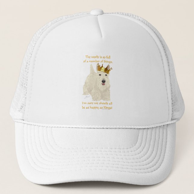 Wheaten Scottish Terrier King Trucker Hat (Front)