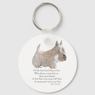 Wheaten Scottish Terrier Rainbow Bridge Key Ring