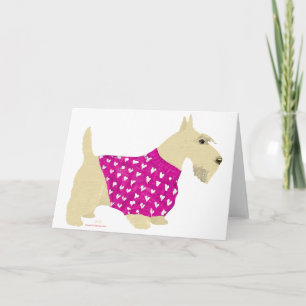 Wheaten Scottish Terrier Sweater Holiday Card